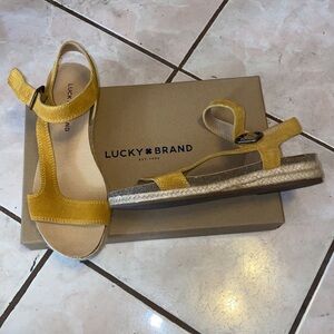 Lucky Brand Golden yellow Vintage Oily Suede